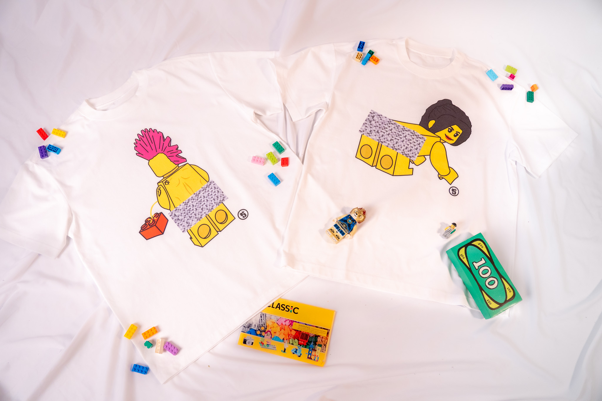 Flat-lay product shot for a streetwear brand lookbook
